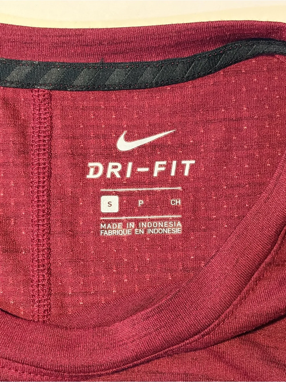 Nike Maroon and Gold Long Sleeve Performance Top